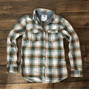 On the Byas plaid button down